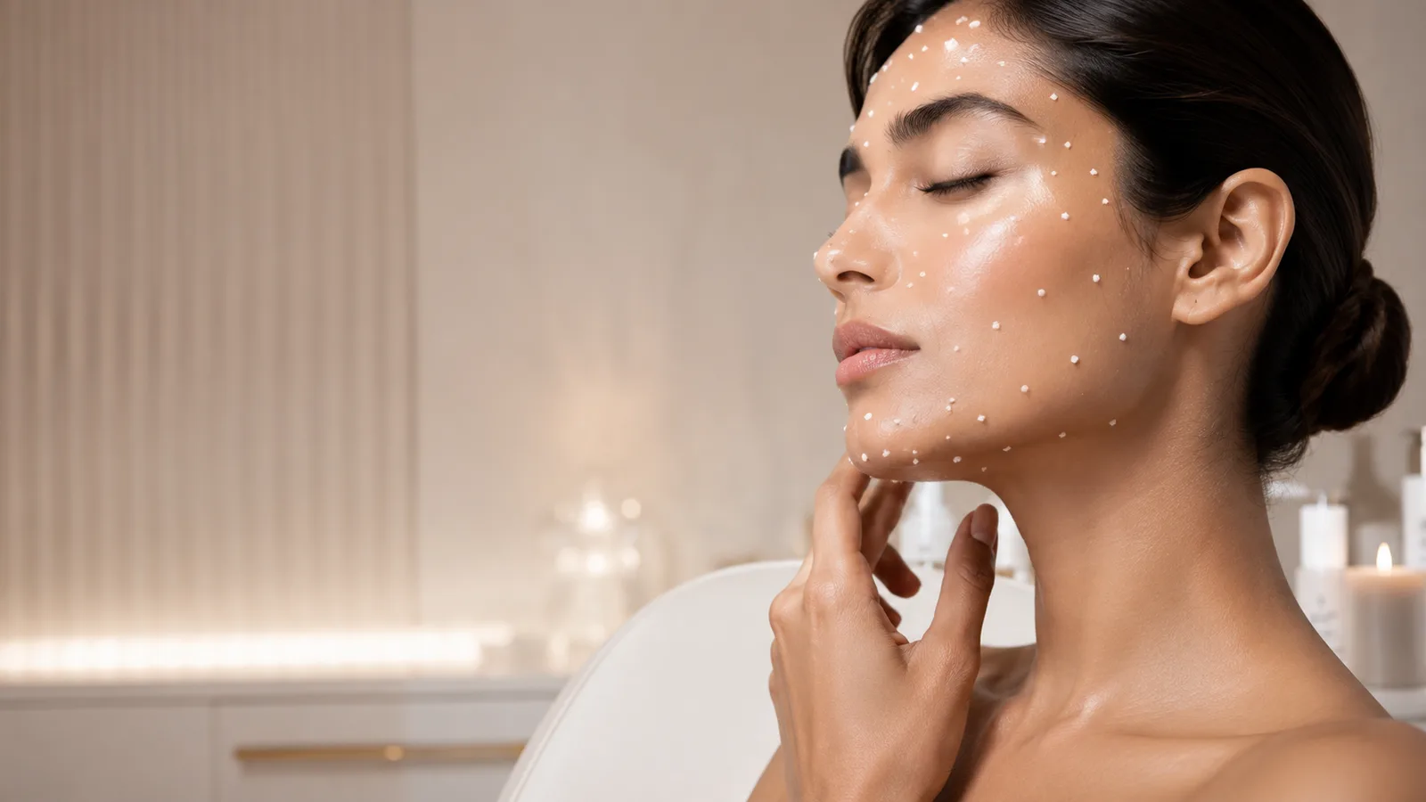 Editorial profile, skin renewed and clean