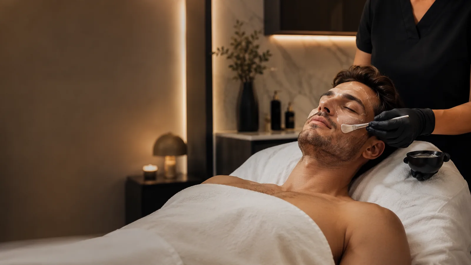 Editorial imagery of a male facial