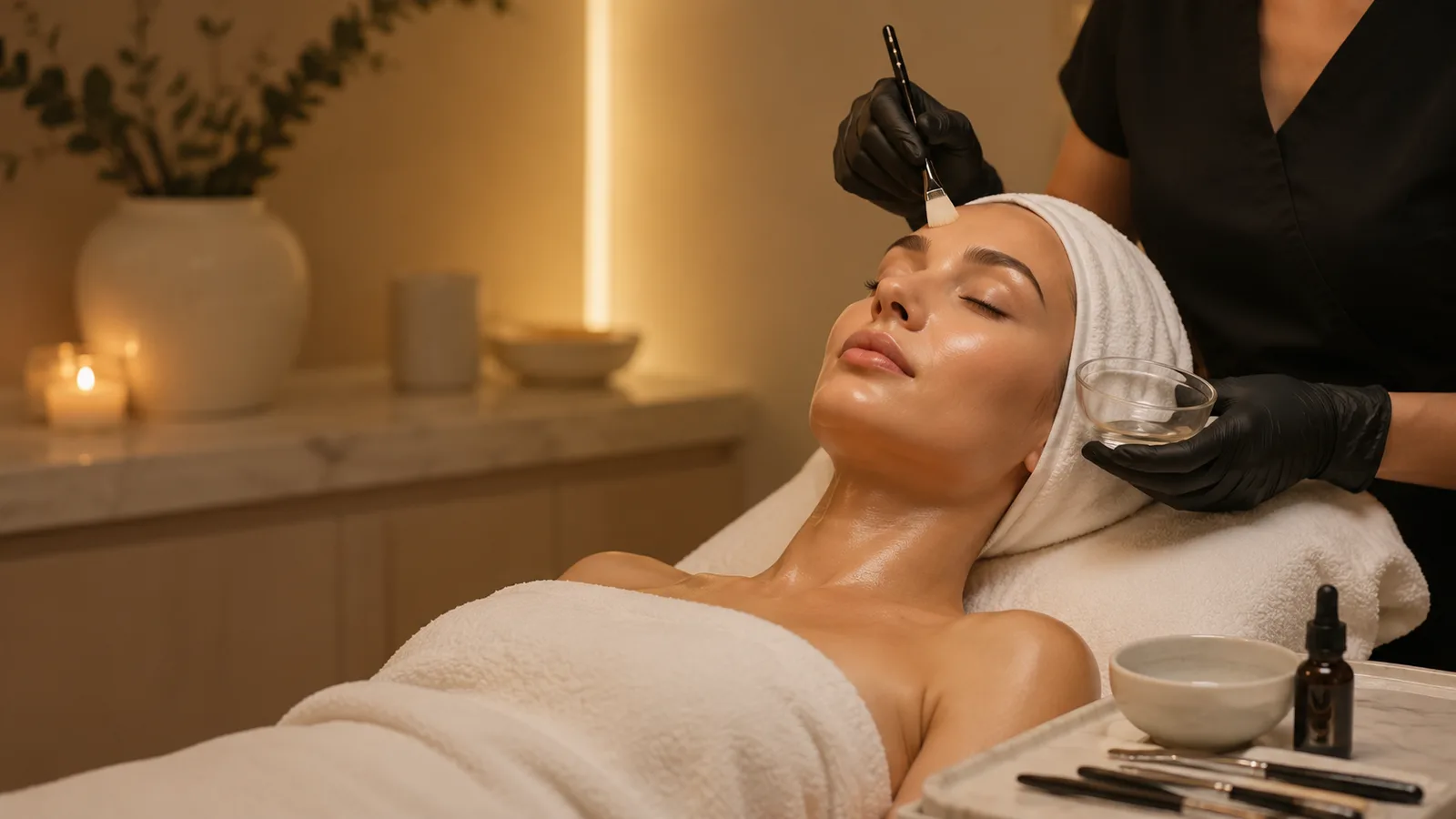 Editorial imagery of a facial masque